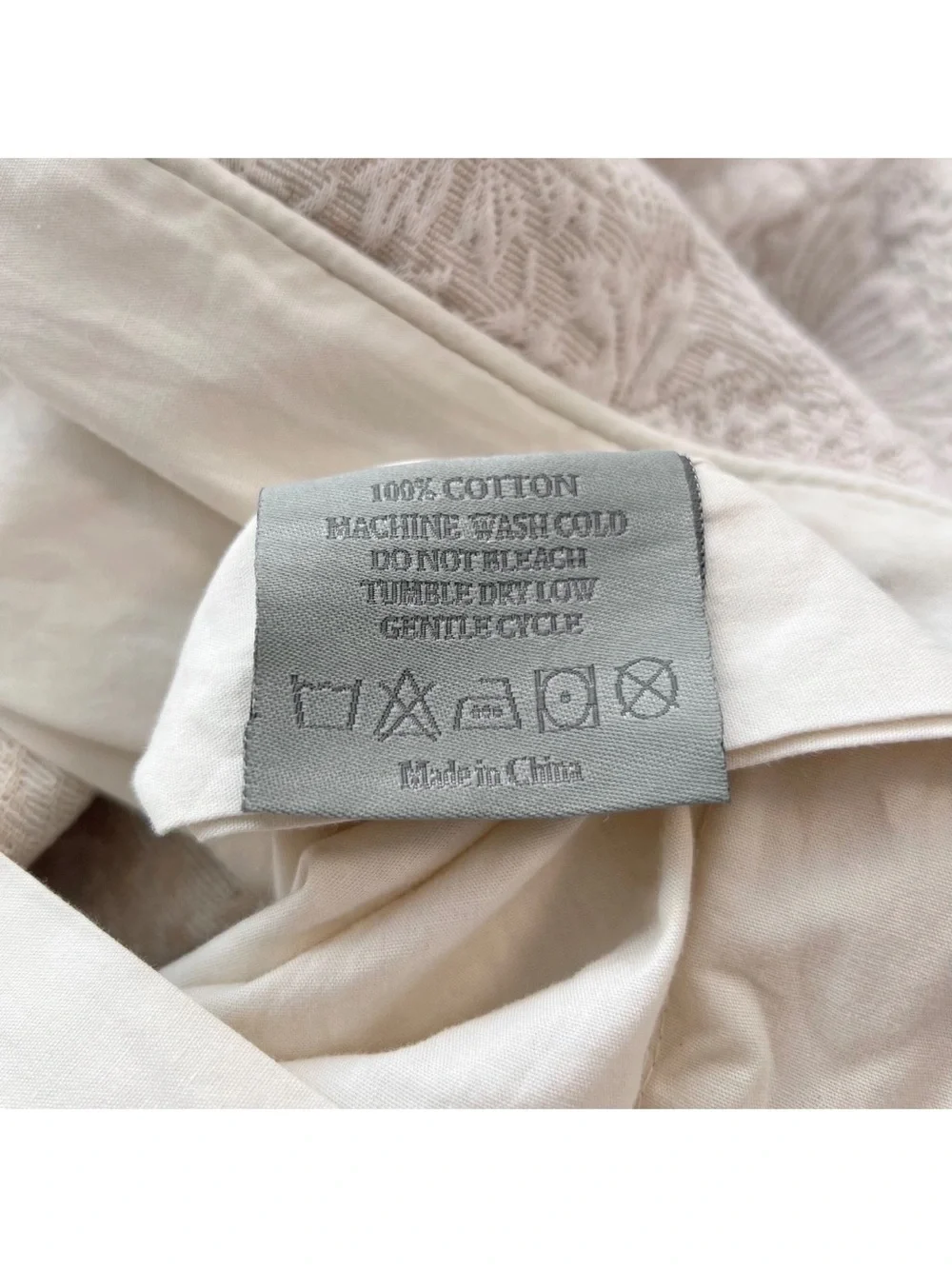 Morris & Co Jacquard Bird Floral Damask Texture Cotton Duvet QUEEN Cover Beige